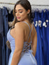 VESTIDO ALCINHA COM DECOTE FENDA LISO VESTIDO DE FESTA PETRA FINA